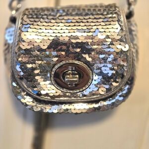 Coach Poppy Silver Sequin Women's Bag